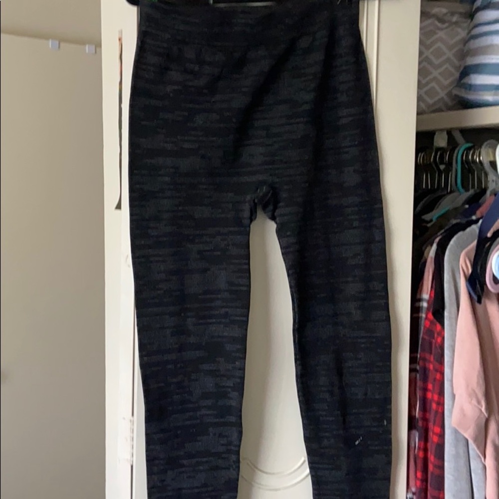 Nautica Black and White Fleece Leggings